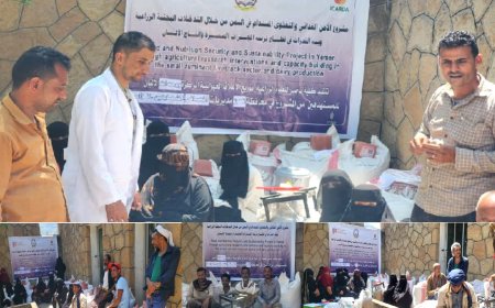 تعز.. توزيع أعلاف ووحدات ألبان لدعم مربي الماشية وتعزيز الأمن الغذائي في ثلاث مديريات