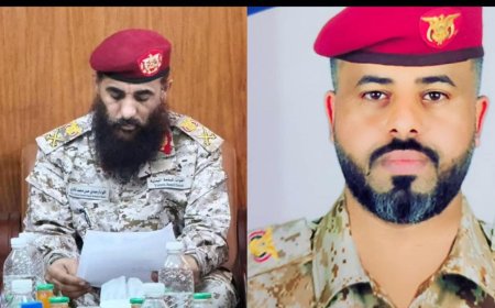 الوليدي يهنئ اللواء حمدي شكري الصبيحي بمناسبة استلامه قيادة المنطقة العسكرية الرابعة