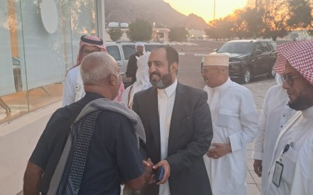 الوكيل المساعد لقطاع الحج والعمرة يستقبل حجاج بلادنا بالمدينة المنورة ويطلع على جهود خدمة ضيوف الرحمن