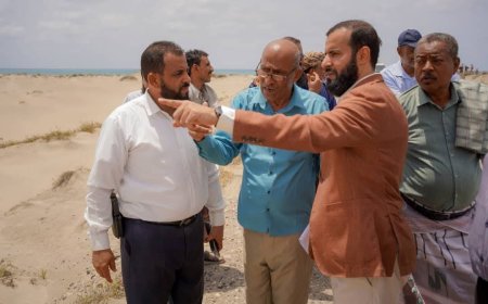 محافظ أبين يتفقد أراضي الجمعيات السكنية لموظفي الدولة وينوّه بحماية الحقوق وتنظيم عملية التخطيط