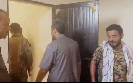 محافظ لحج الحالمي يتفقد اللمسات الأخيرة لمبنى الهجرة والجوازات الجديد بمنطقة جلاجل تبن