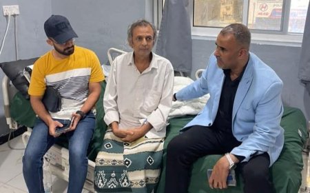 مبجر وبن جرادي يطمئنان على الحالة الصحية للصحفي والباحث نجمي عبدالمجيد