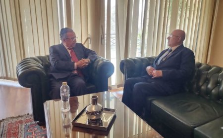 السفير موسى يلتقي المرشح لمنصب الأمين العام لجامعة الدول العربية السفير نبيل فهمي