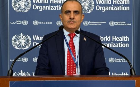 بحيبح يدعو من جنيف إلى شراكة دولية لإنقاذ القطاع الصحي وتعزيز استدامتة