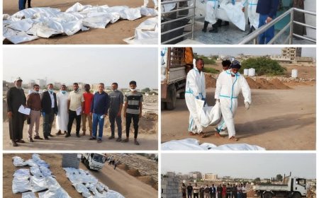 بتكليف من النائب العام.. النيابة العامة تباشر دفن الجثث المتراكمة في ثلاجات مستشفيي الجمهورية والصداقة بعدن