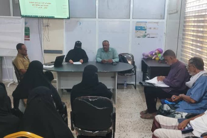 مدير مكتب الصحة بمديرية تبن يراس اجتماعا لمدراء المواقع الصحية لمناقشة مؤشرات حالات سوء التغذية&nbsp;