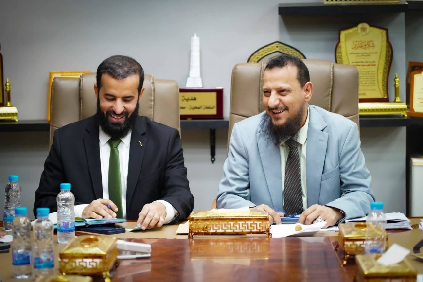 شيخ والرباش يناقشان آليات العمل المشترك في القطاعات الخدمية والتنموية والأمنية بين المحافظين&nbsp;