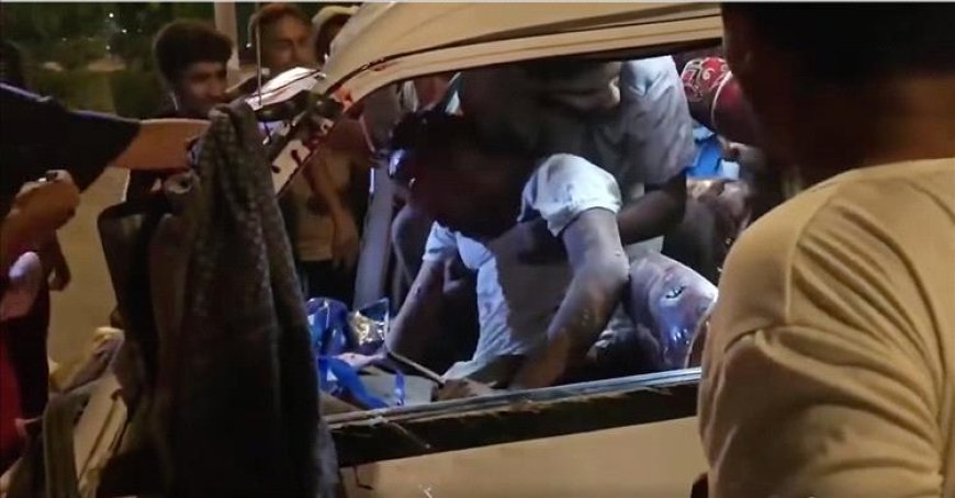 عاجل وبالصورة.. حادث مرور مروع يخلف (6) جرحى أحدهم في حالة حرجة طريق المملاح بعدن