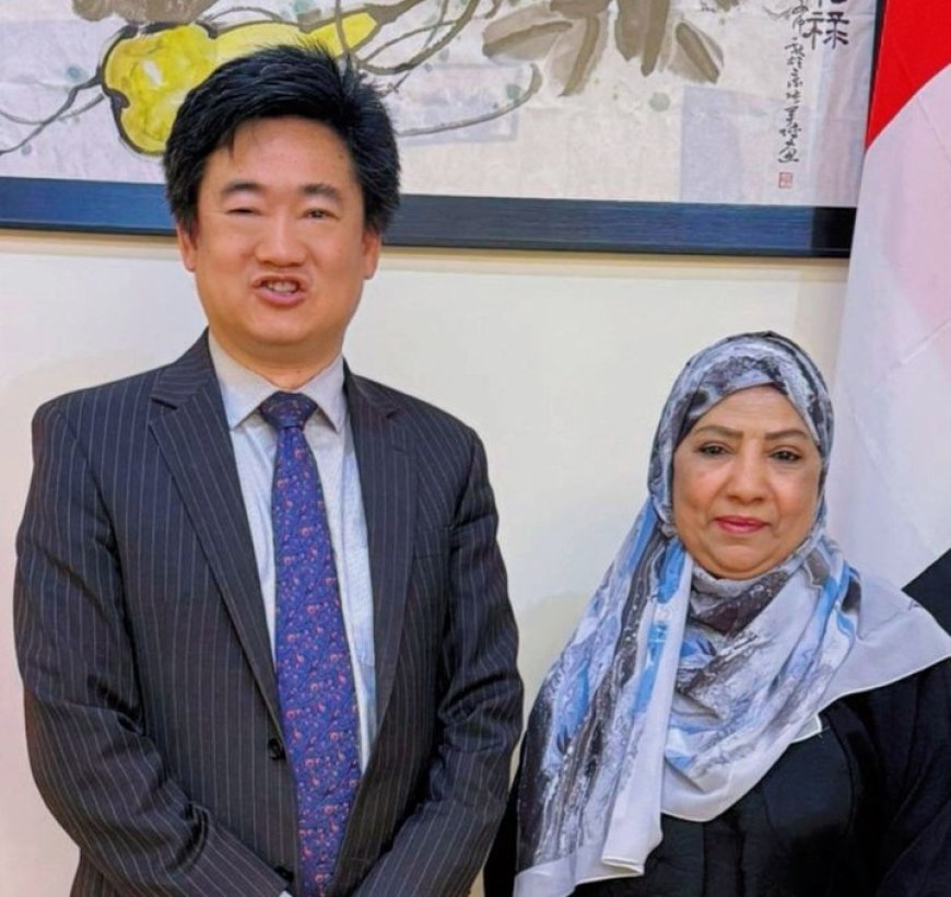 سلّام تلتقي السفير الصيني وتبحث معه وضع الصحفيين اليمنيين