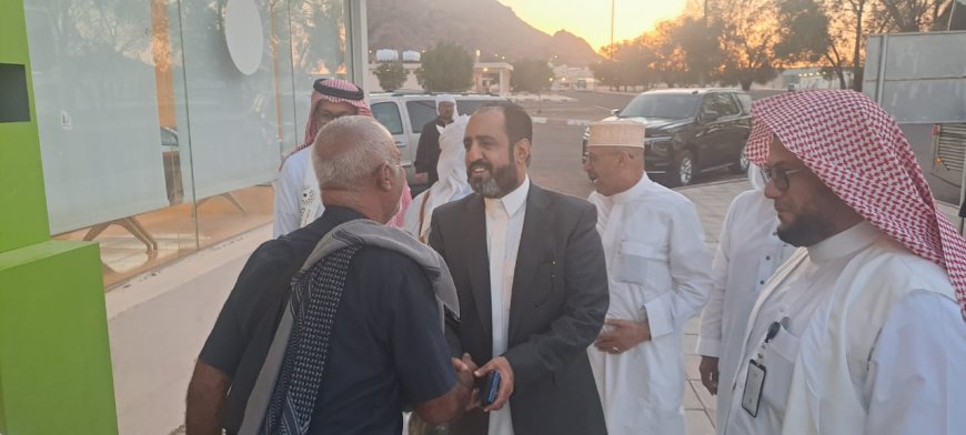 الوكيل المساعد لقطاع الحج والعمرة يستقبل حجاج بلادنا بالمدينة المنورة ويطلع على جهود خدمة ضيوف الرحمن