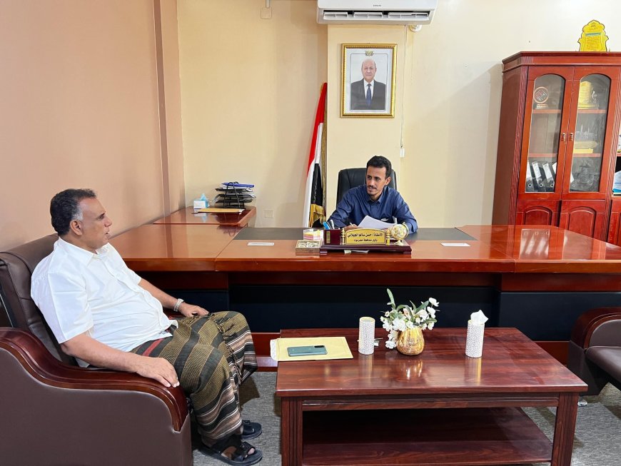 وكيل حضرموت الجيلاني يطلع على أوضاع واحتياجات مديرية أرياف المكلا