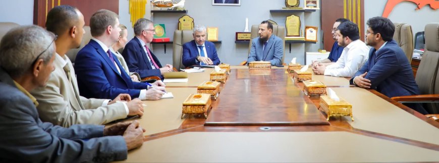 المحافظ شيخ يبحث مع وفد المبعوث الأممي تطورات الأوضاع والقضايا الخدمية والأمنية في العاصمة عدن