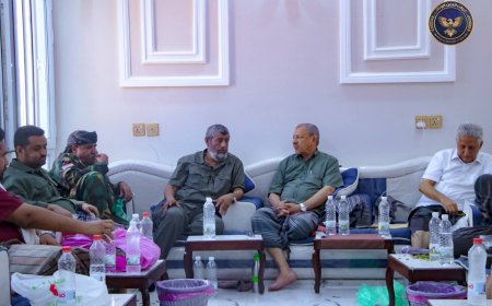بتوجيهات المحرمي.. اللواء الجمالي يواصل زياراته الميدانية ويلتقي بقيادة السلطات المحلية والأجهزة الأمنية والشخصيات الاجتماعية بيافع