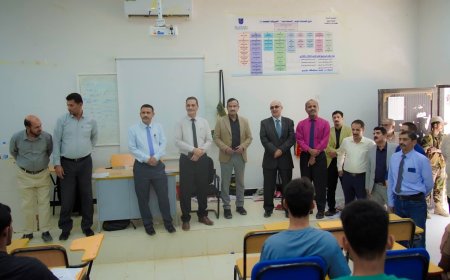 المحافظ بن الوزير يدشن إجراءات القبول والتنسيق الإلكتروني بجامعة شبوة ويطلع على سير الامتحانات النهائية بكلية الطب.