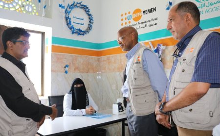 وفد صندوق الأمم المتحدة للسكان يطّلع على مستوى الخدمات الصحية بمستشفيات تعز 