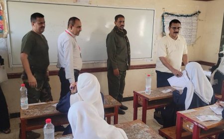 خلال تدشينه إمتحانات إنهاء الثانوية العامة..مدير عام المنصورة يؤكد أهمية الإمتحانات لترسيخ المعلومات لطلبة المدارس