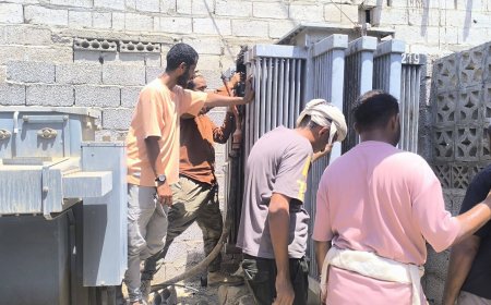 إستبدال محول كهربائي بسعة أكبر .. وتنفيذ حملة لإزالة الربط المزدوج بحي الزحف الاحمر بمركز البريقة.