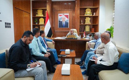  اجتماع برئاسة الخنبشي مع  للجنة الفنية لمتابعة مشاريع الطاقة وتحلية المياه مع شركة أكوا العالمية