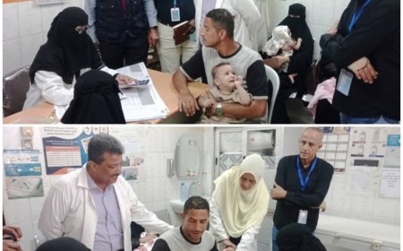 فريق من منظمة الصحة العالمية يتابع استعدادات مكتب الصحة بالتواهي لحملات التحصين الوطنية