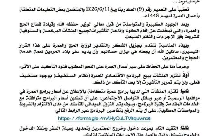 تتويجًا لجهود معالي وزير الأوقاف والإرشاد الشيخ تركي بن عبدالله الوادعي.. قطاع الحج والعمرة يصدر تعليمات تنظيمية ملزمة لضبط أعمال العمرة بعد رفع نظام الكوتا