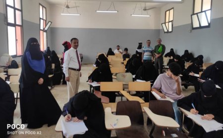 انطلاق امتحانات الفصل الدراسي الثاني بكلية التربية عدن