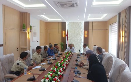 لجنة الغاز بشبوة تؤكد أهمية الإسراع في إنشاء المحطة المركزية للغاز.