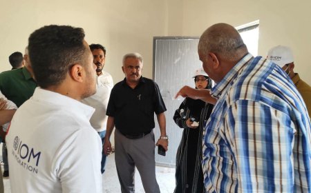 مدير عام تعليم فني عدن يثمن دعم "الهجرة الدولية" خلال تفقد أعمال تأهيل معهد المنصور