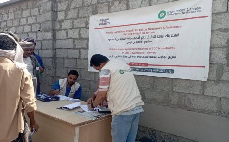برعاية المحافظ الحالمي.. منظمة أكشن فور هيومانتي تدشن توزيع 75 جرارا زراعيا لدعم 300 أسرة في لحج 