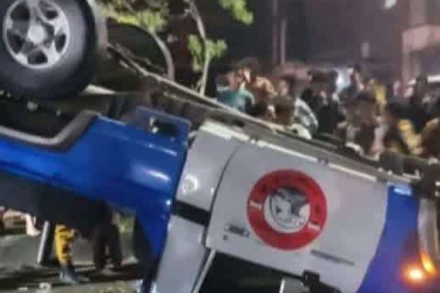 على غرار أفلام الأكشن.. مطاردة أمنية  بتعز تنتهي بانقلاب طقم ومصرع جندي وإصابة اخرين (صورة)
