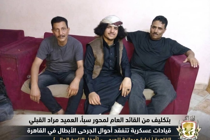 قيادات عسكرية تتفقد جرحى المحور في القاهرة