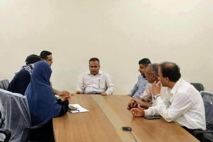 وفد من برنامج الأمم المتحدة الإنمائيUNDPيتفقد ميناء الاصطياد ومركز إنزال الدوكيارد بعدن
