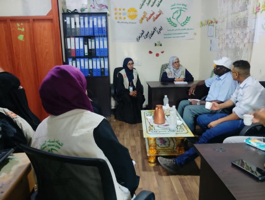 وفد مكتب الأمم المتحدة لتنسيق الشؤون الإنسانية (أوتشا) في تعز يزور المساحة الآمنة للنساء والفتيات بمديرية الشمايتين