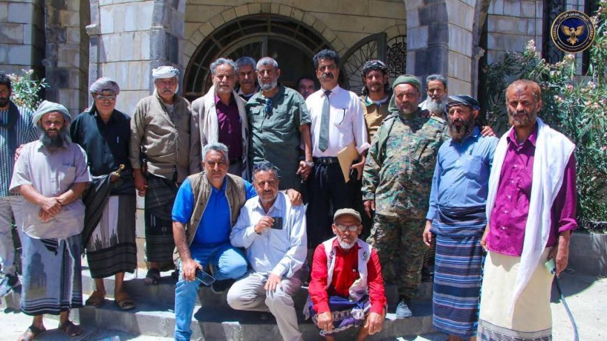 بتوجيهات المحرمي.. اللواء الجمالي يلتقي بقيادة السلطة المحلية والقضائية والأجهزة الأمنية بمديرية المفلحي