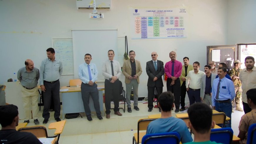 المحافظ بن الوزير يدشن إجراءات القبول والتنسيق الإلكتروني بجامعة شبوة ويطلع على سير الامتحانات النهائية بكلية الطب.