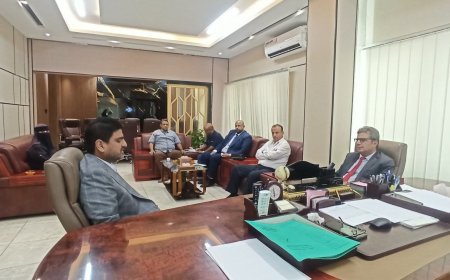 لقاء يجمع بين المدير العام التنفيذي لهيئة المواصفات والمقاييس والمدير العام التنفيذي لشركة النفط اليمنية لمناقشة سبل التعاون الفني والرقابي المشترك