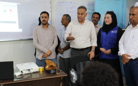 الجاوي يتفقد مشاريع المعهد التقني الصناعي بالمعلا ويبحث مع منظمة الهجرة الدولية تعزيز الشراكة لتطوير التعليم الفني والتدريب المهني