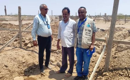 مدير عام المؤسسة العامة لإكثار البذور المحسنة يتفقد أعمال إعادة تأهيل مزرعة وادي خير بمحافظة لحج