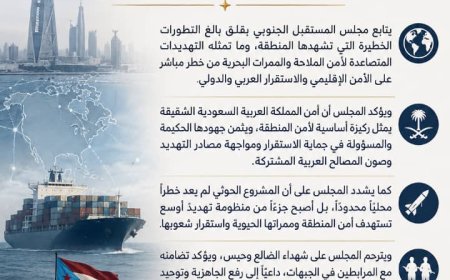 مجلس المستقبل الجنوبي يؤكد دعمه لأمن السعودية ويحذر من تصاعد تهديدات الحوثيين للملاحة الإقليمية