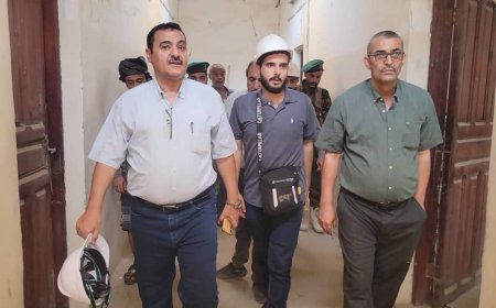 مدير البريقة يوجه بإعداد الدراسة الفنية لتأهيل إدارة وحدة البناء ( الحسوة ) لتكون فرع لمكتب أشغال المديرية