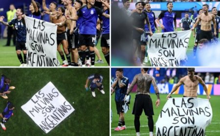 ما سر اللافتة التي رفعها المنتخب الأرجنتيني في مباراته الأخيرة .. و لماذا الاتحاد الأرجنتيني مهدد بالعقوبة ؟