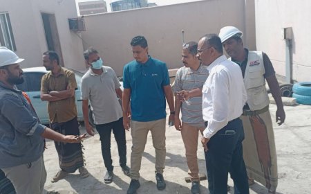 المدير العام للمؤسسة المحلية للمياه والصرف الصحي بساحل حضرموت يتفقد محطات الصرف الصحي ويؤكد رفع كفاءة التشغيل