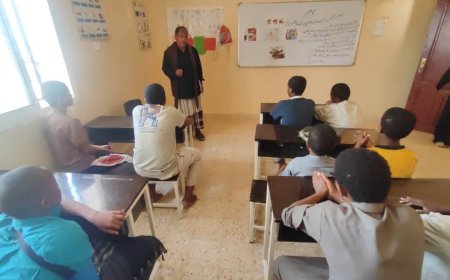 وكيل نيابة الأحداث يتفقد أوضاع النزلاء في دار رعاية الأحداث بساحل حضرموت