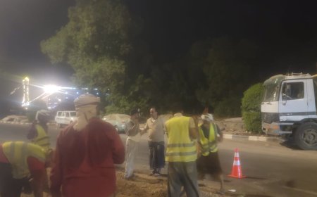 مدير عام خورمكسر يتابع أعمال السفلتة ومعالجة الحفريات في الشوارع الرئيسية بالمديرية