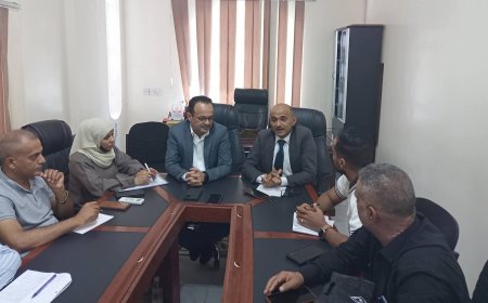 مدير عام مكتب الصحة بتعز يستقبل مدير المركز الوطني للتثقيف والإعلام الصحي