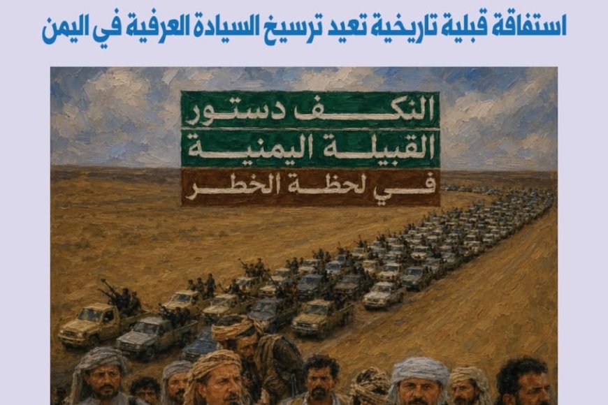 دراسة بحثية لمركز البحر الأحمر… “مطارح الكرامة في الريان..استفاقة قبلية تاريخية تعيد ترسيخ السيادة العرفية في اليمن دراسة بحثية لمركز البحر الأحمر… “مطارح الكرامة في الريان..استفاقة قبلية تاريخية تعيد ترسيخ السيادة العرفية في اليمن