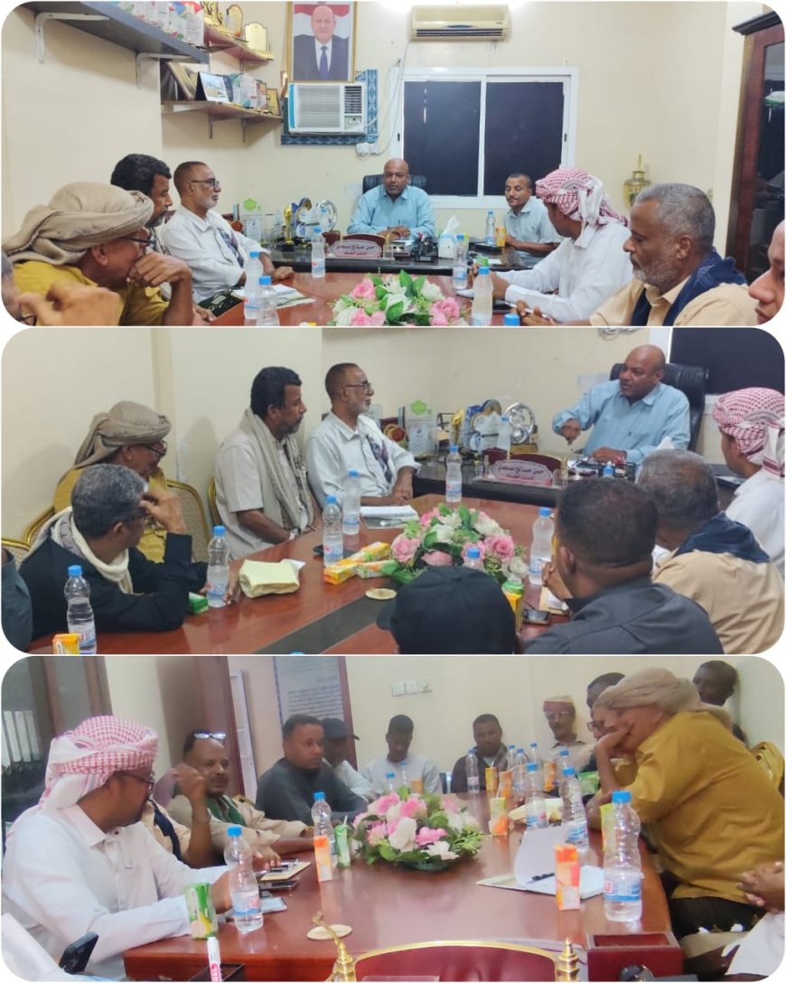 مسجدي يناقش مع قيادات الأندية الرياضية بساحل حضرموت التحديات الراهنة وسبل تطوير البنية التحتية ..