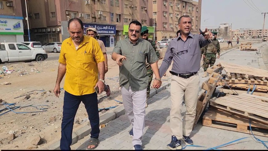 مدير عام البريقة يثمن دور القطاع الخاص في تحسين الصورة الجمالية للمديرية