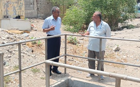 مدير عام المعلا يتفقد مضخات الصرف الصحي ومنافذ تصريف مياه الأمطار لتعزيز الجاهزية والوقاية الصحية