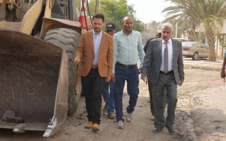 رئيس صندوق صيانة الطرق يُدشن مشروع صيانة وإعادة تأهيل الشوارع الداخلية في حي السفارات بخورمكسر