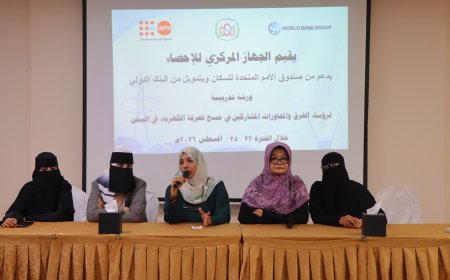 الجهاز المركزي للإحصاء يقيم ورشة تدريبية لرؤساء الفرق والمحاورات المشاركين في مسح تعرفة الكهرباء في اليمن